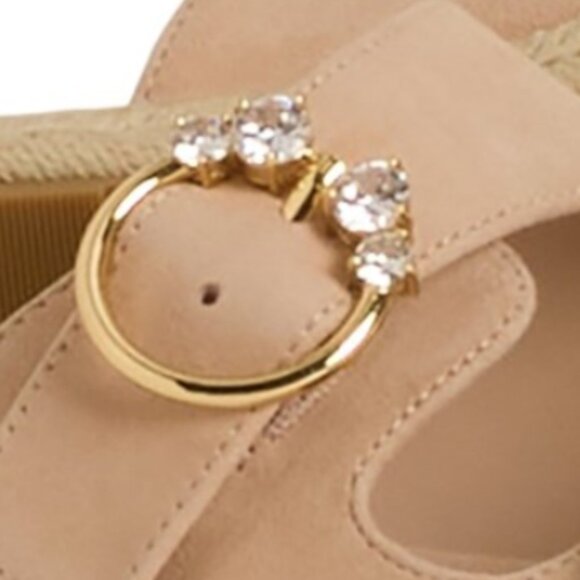 **Stuart Weitzman Crystal ESRL Flat Sandals - Leather (For Women)** - Picture 2 of 6